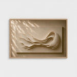 LOVE textured contemporary artwork in an oak frame, inspired by softness, and the need to let love in.
