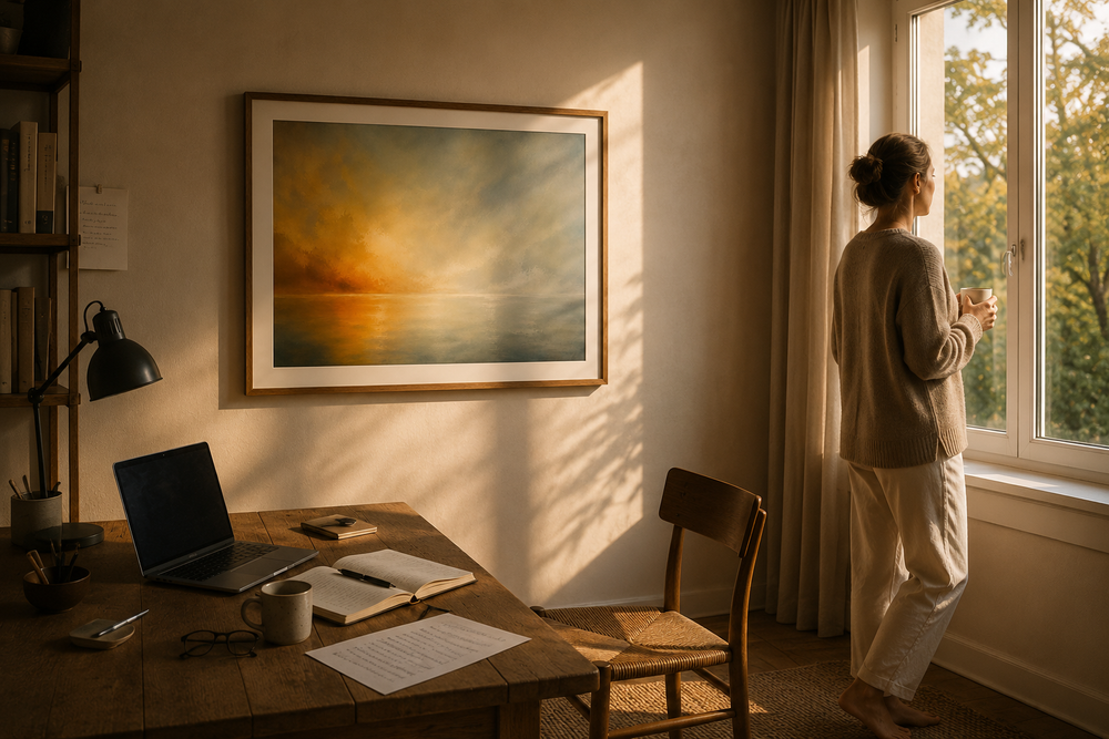 Contemporary fine art collection created for calm, stillness and visual space.