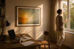 Contemporary fine art collection created for calm, stillness and visual space.