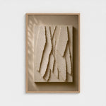BELONG textured contemporary artwork in a natural oak frame, created to bring a sense of belonging and feeling at home.