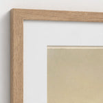 Close-up of the natural oak frame and fine art paper used for EXHALE No.1.