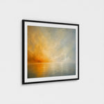 EXHALE No.2 contemporary artwork presented in a black frame.