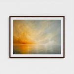 EXHALE No.2 contemporary artwork presented in a walnut frame.