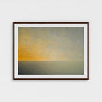 EXHALE No.3 contemporary artwork in a walnut frame, created for moments of slowing down and quiet reflection.