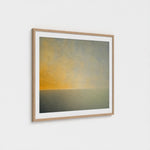 EXHALE No.3 contemporary artwork presented in a natural oak frame.