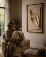 Textured contemporary fine art inspired by comfort, belonging and human connection.
