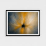 FOCUS contemporary artwork in a black frame, created to support concentration, clarity and focused thinking.