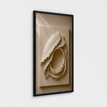 HOME textured contemporary artwork presented in a black frame.